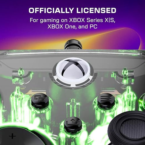 Turtle Beach Afterglow Wired RGB Gaming Controller Xbox Series X|S & PC | Xbox One, Customizable RGB Lighting, 2 Mappable Back Buttons, 2-Stop Hall-Effect Hair Triggers, Audio Controls, Translucent