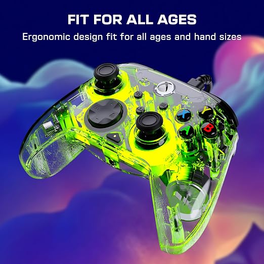 Turtle Beach Afterglow Wired RGB Gaming Controller Xbox Series X|S & PC | Xbox One, Customizable RGB Lighting, 2 Mappable Back Buttons, 2-Stop Hall-Effect Hair Triggers, Audio Controls, Translucent